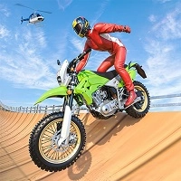 Echter Motorrad Superheld Stunt 3D